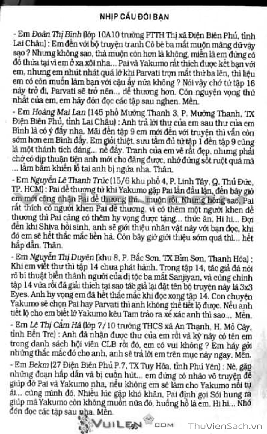 Truyện Tranh Cô Bé Ba Mắt - 3X3 Eyes trang 6