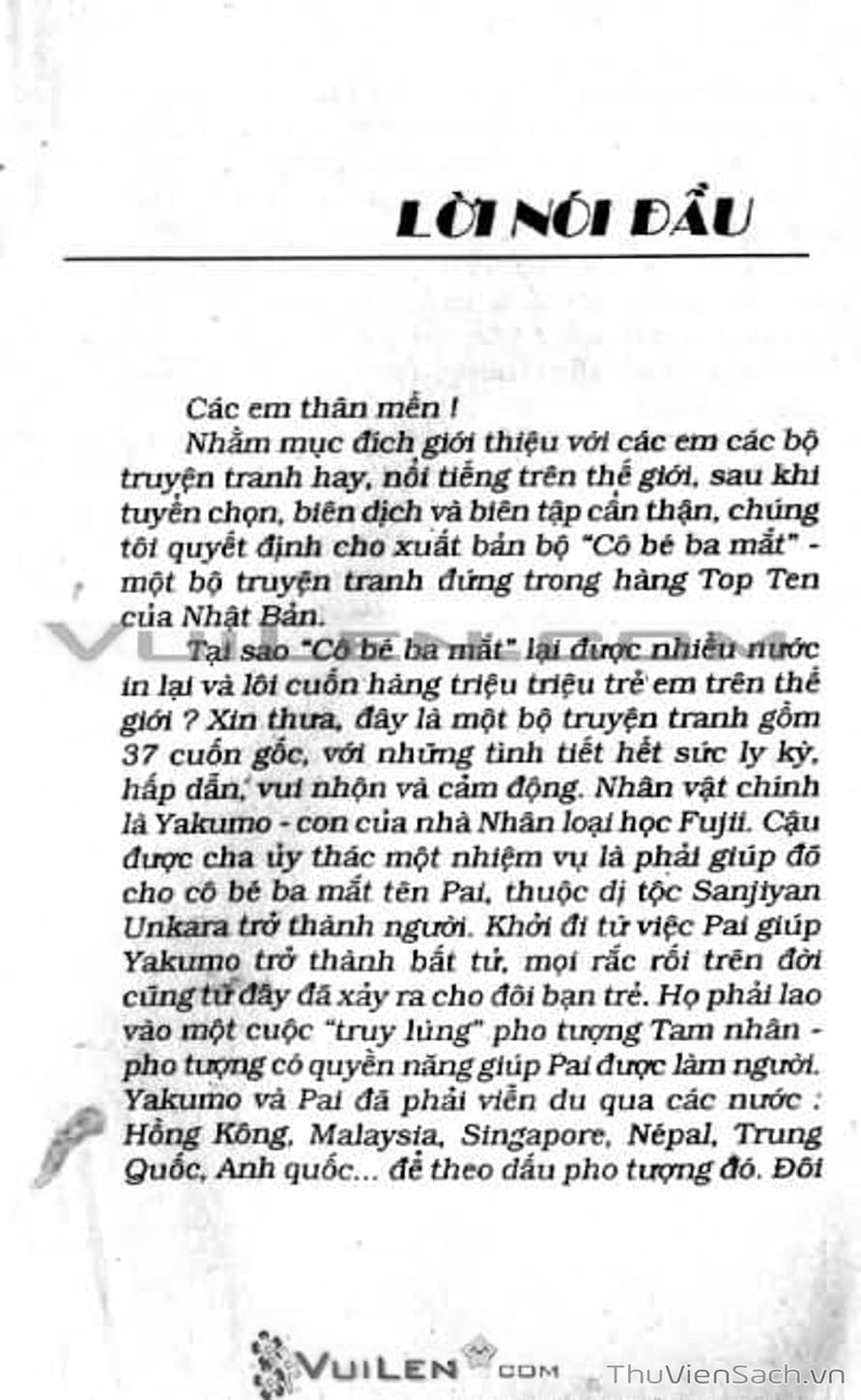 Truyện Tranh Cô Bé Ba Mắt - 3X3 Eyes trang 6