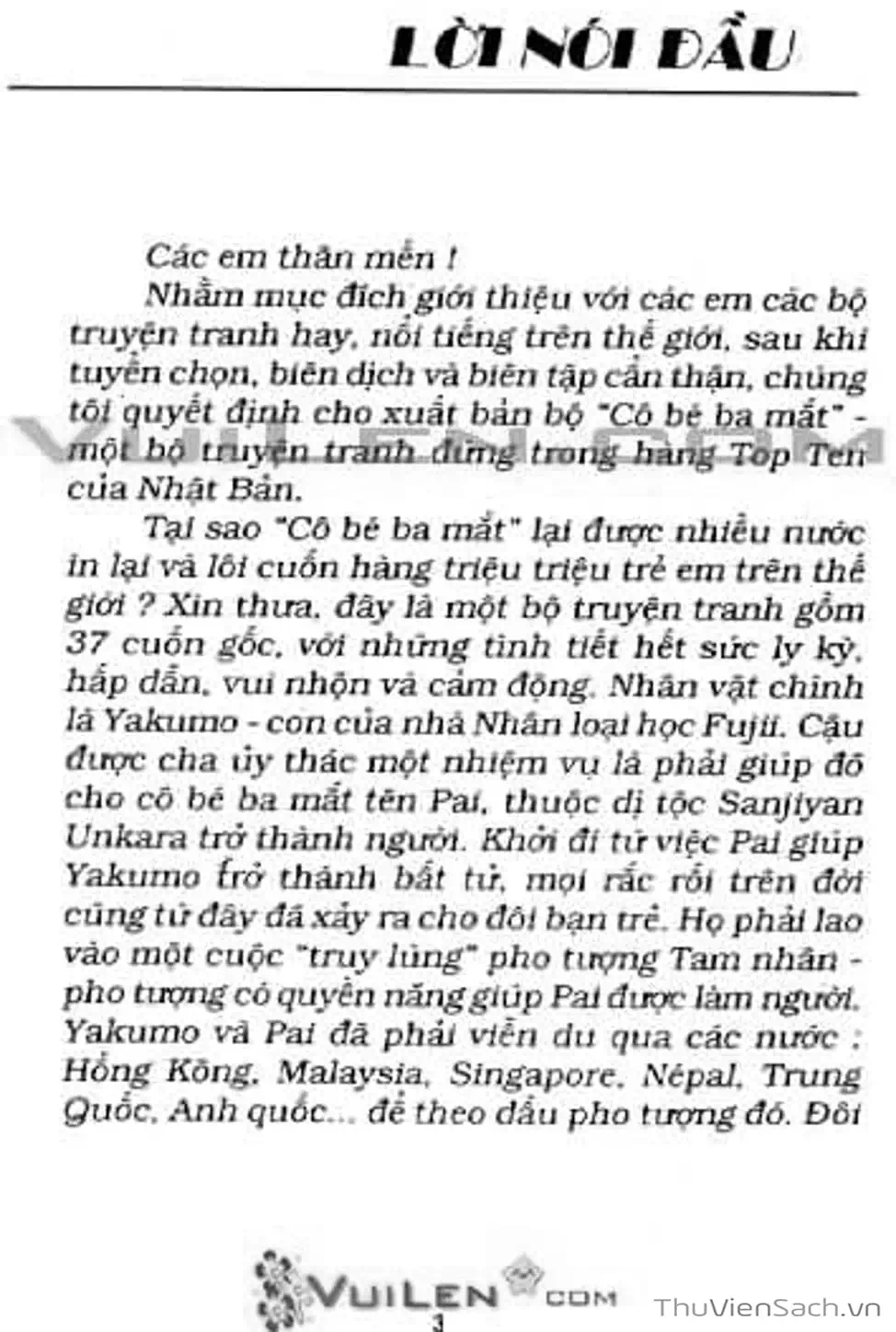 Truyện Tranh Cô Bé Ba Mắt - 3X3 Eyes trang 6
