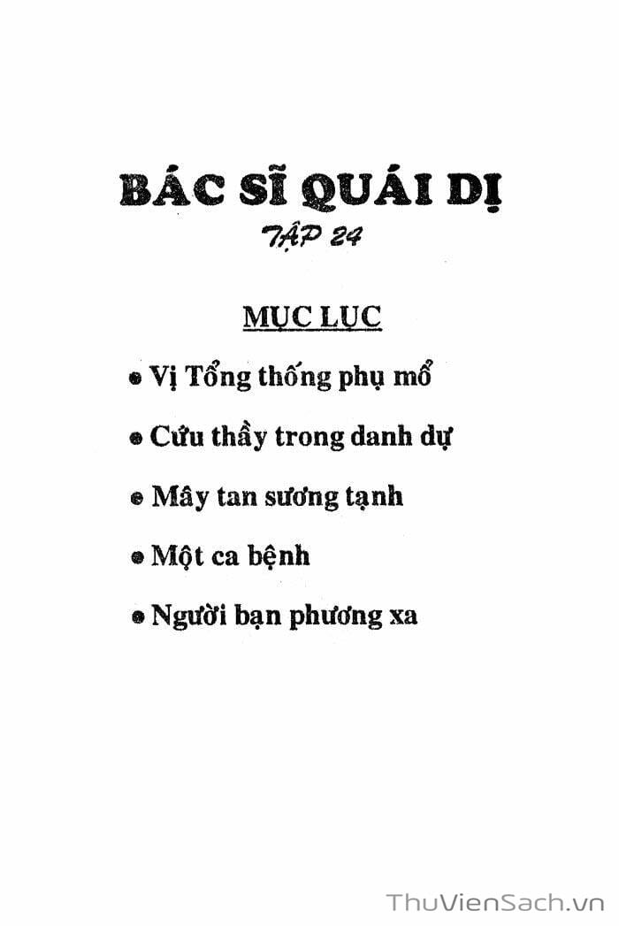 Truyện Tranh Bác Sĩ Quái Dị - Black Jack trang 3
