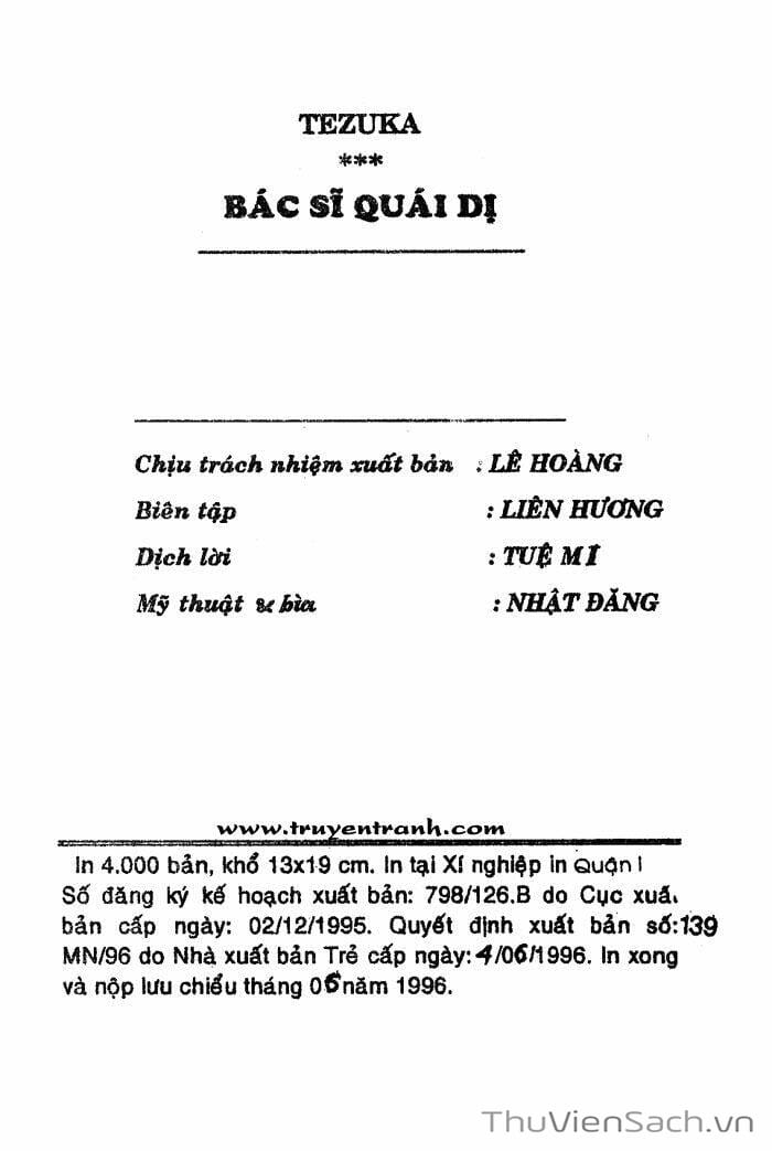 Truyện Tranh Bác Sĩ Quái Dị - Black Jack trang 3