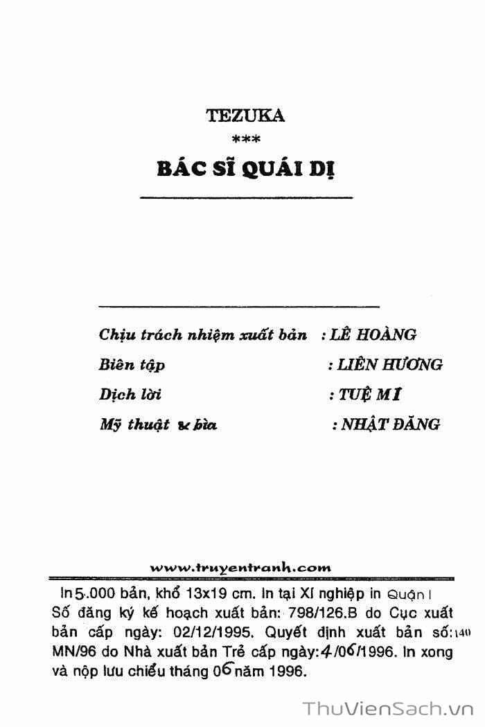 Truyện Tranh Bác Sĩ Quái Dị - Black Jack trang 1955