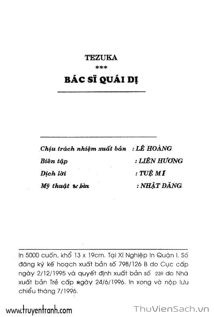 Truyện Tranh Bác Sĩ Quái Dị - Black Jack trang 2371