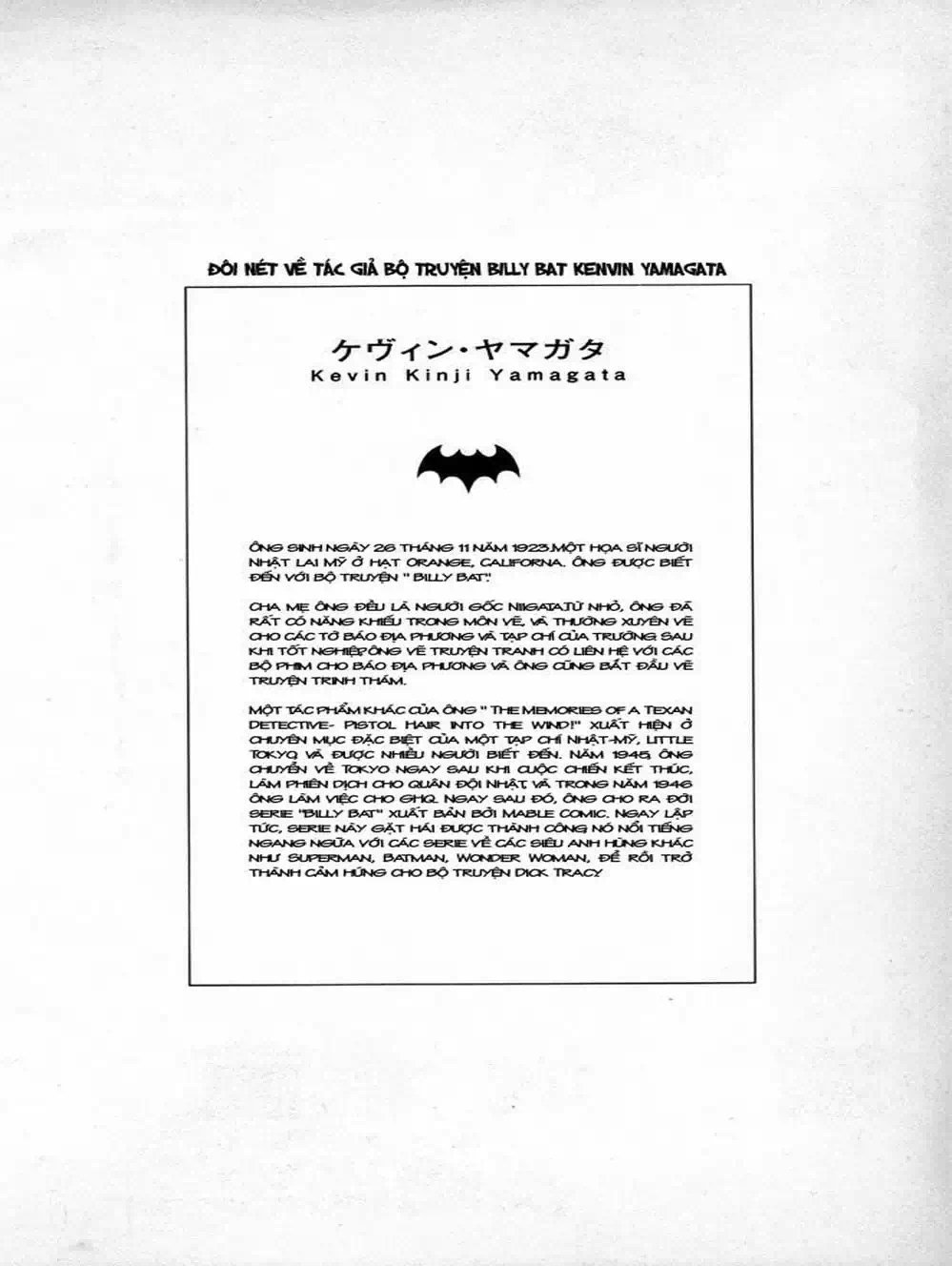 Truyện Tranh Billy Bat trang 7