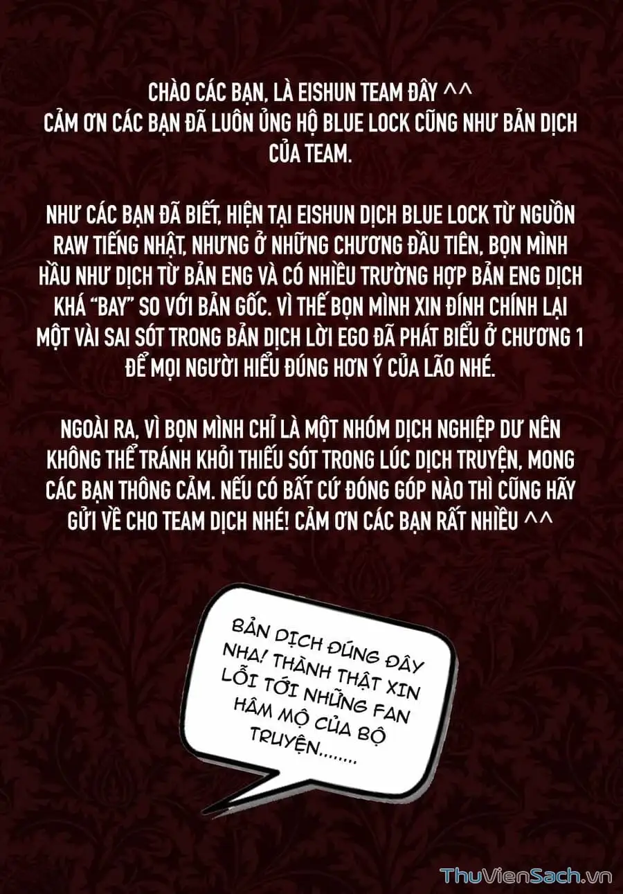 Truyện Tranh Tiền Đạo Số 1 - Blue Lock trang 6