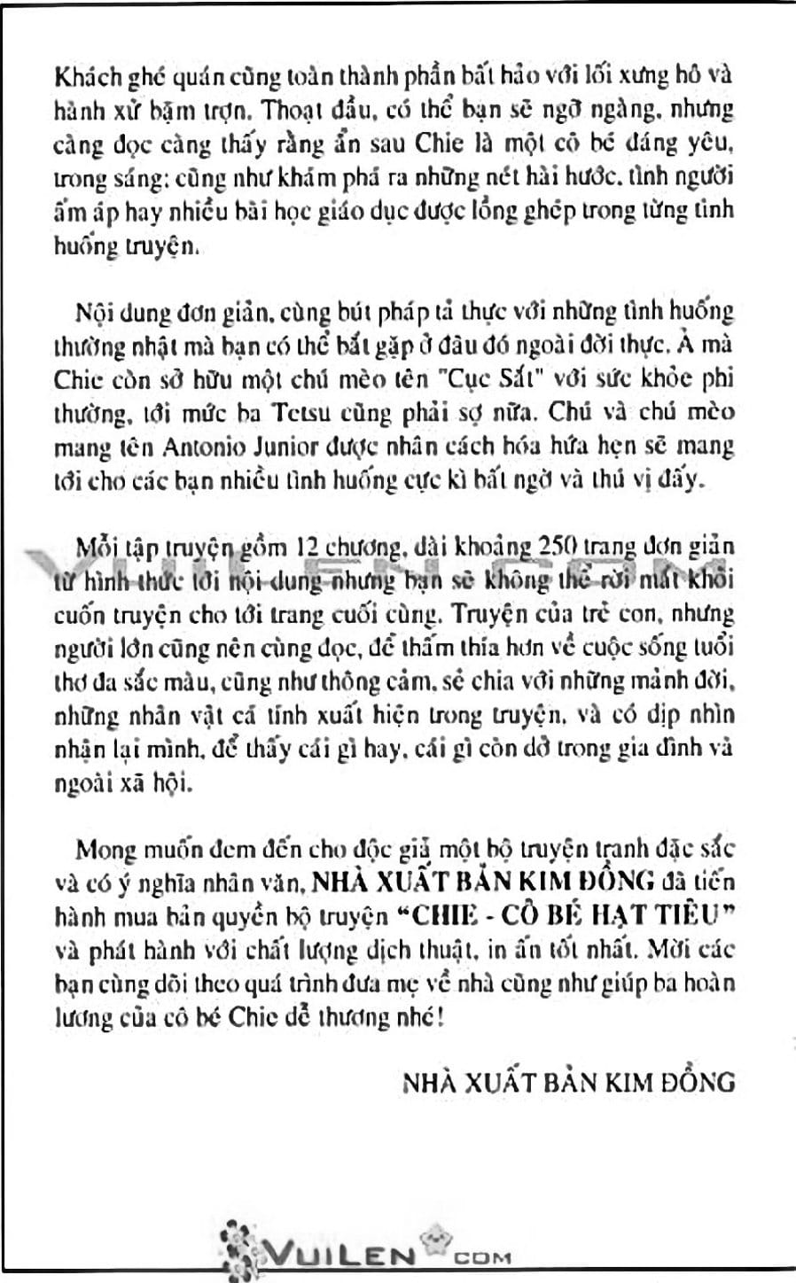 Truyện Tranh Chie - Cô Bé Hạt Tiêu trang 2