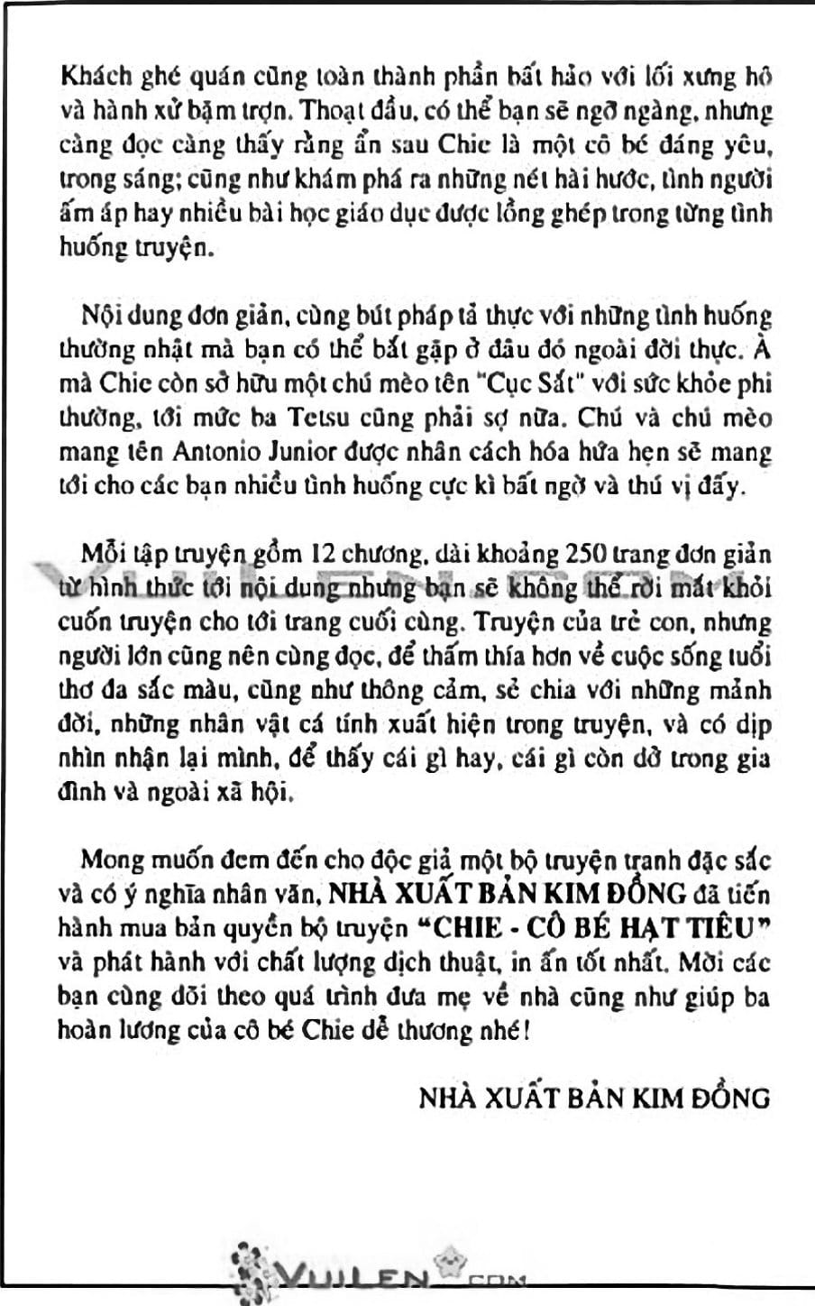 Truyện Tranh Chie - Cô Bé Hạt Tiêu trang 2