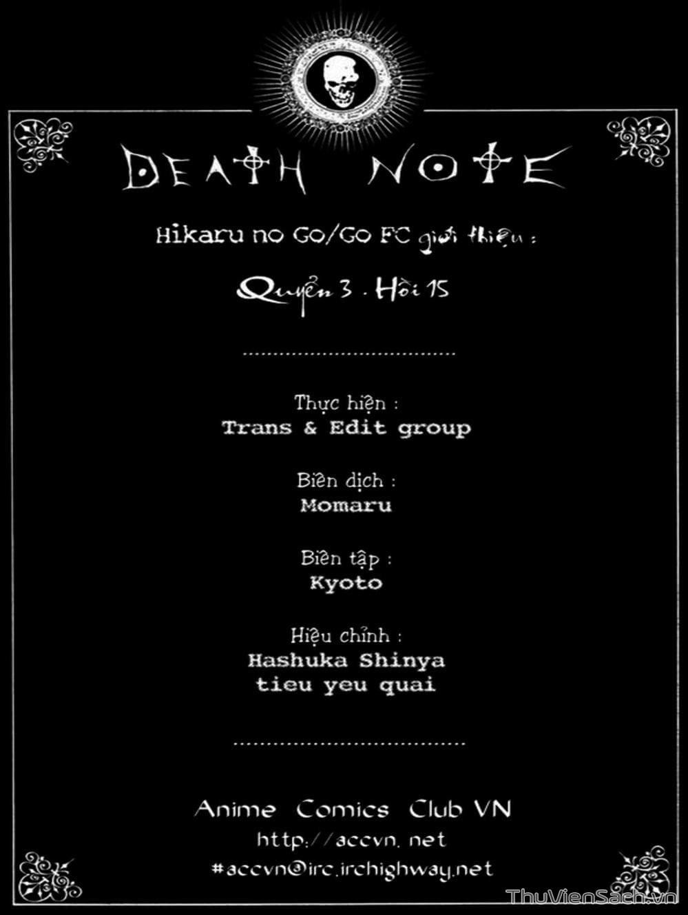 Truyện Tranh Cuốn Sổ Thiên Mệnh - Death Note trang 3