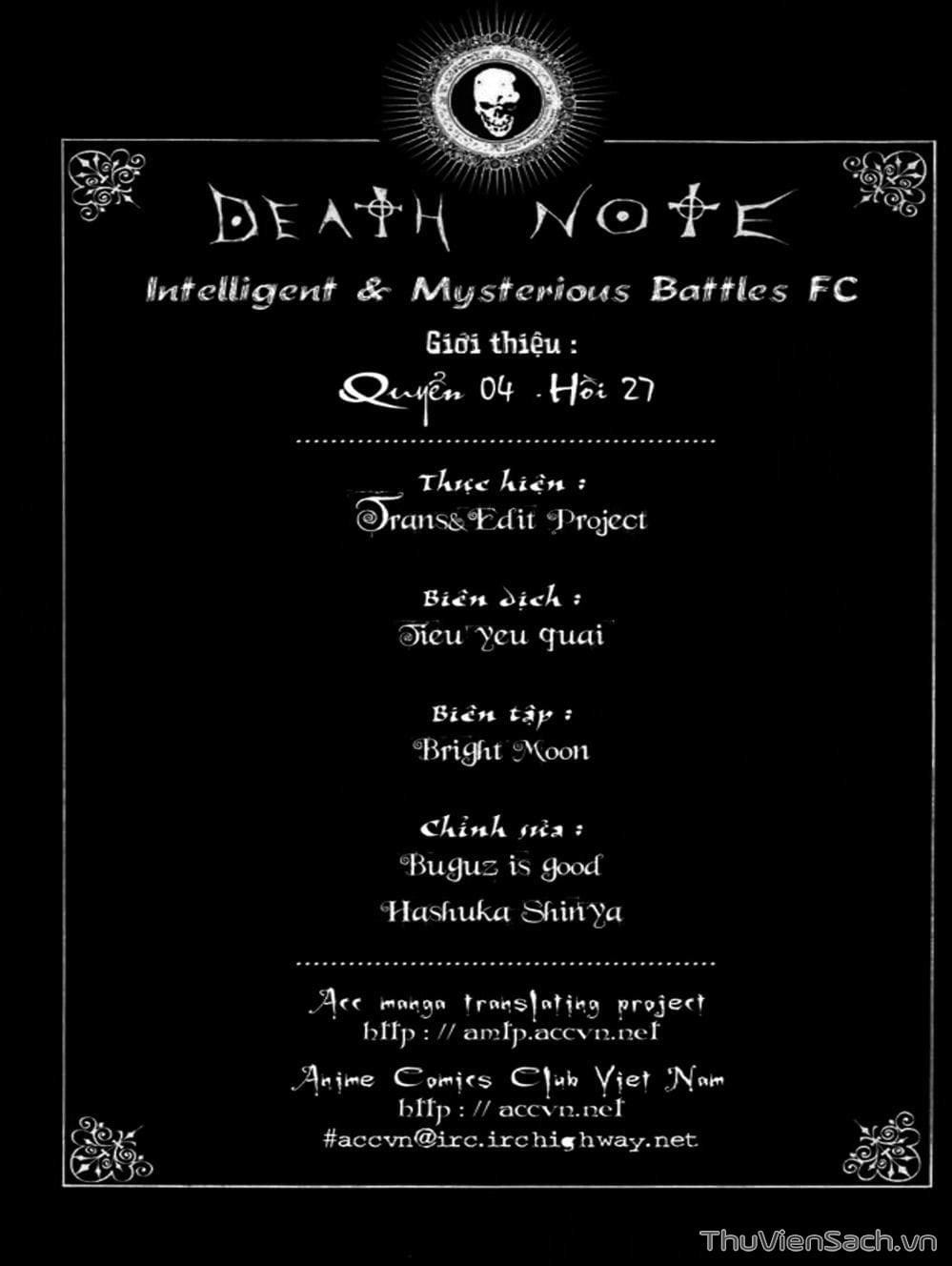 Truyện Tranh Cuốn Sổ Thiên Mệnh - Death Note trang 3