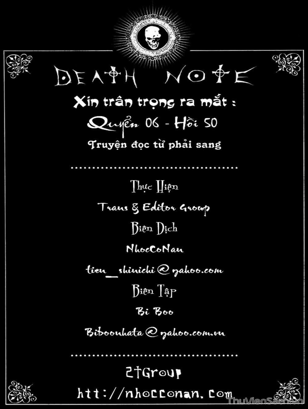 Truyện Tranh Cuốn Sổ Thiên Mệnh - Death Note trang 3