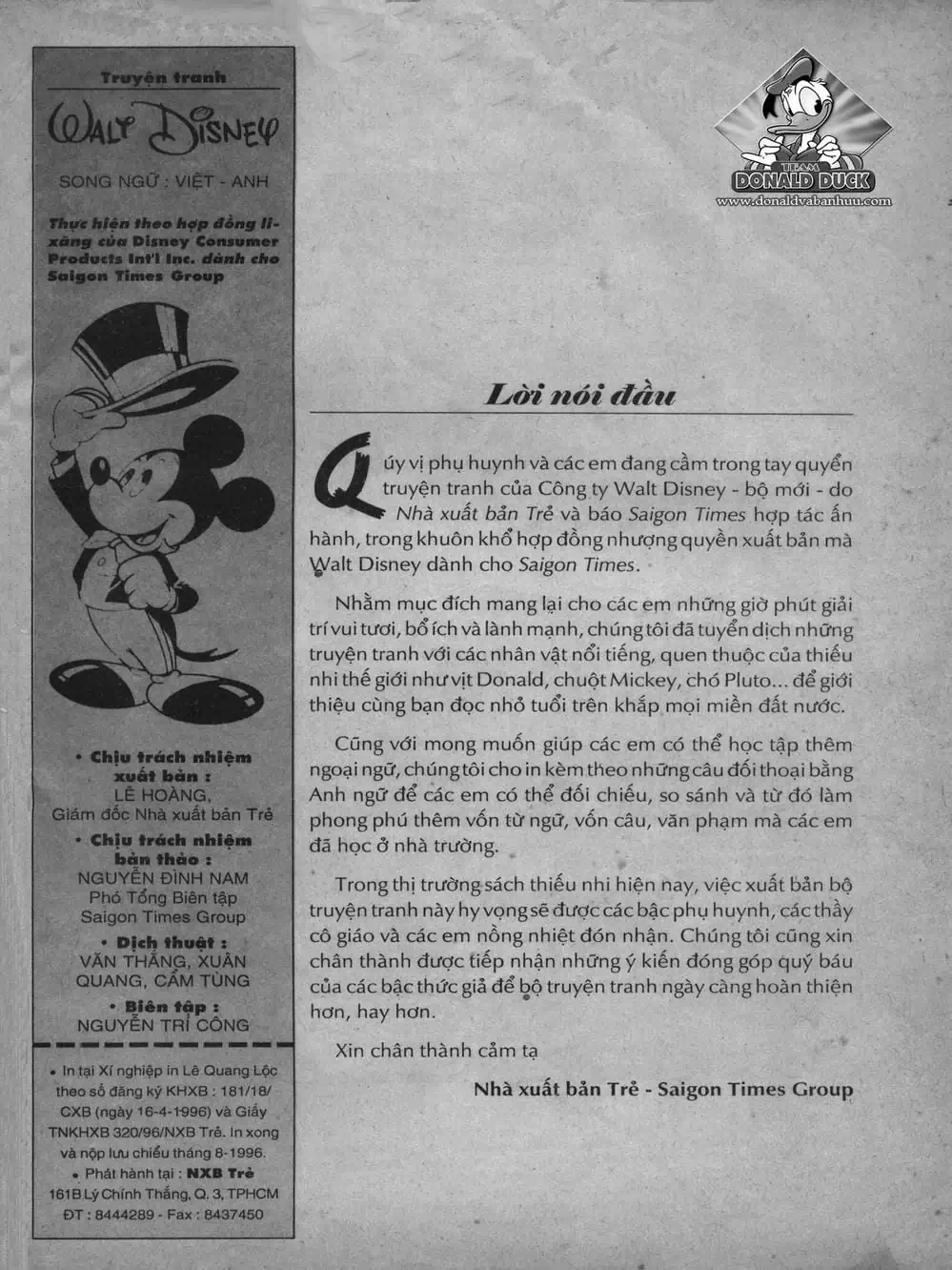 Truyện Tranh Donald Và Bạn Hữu trang 2