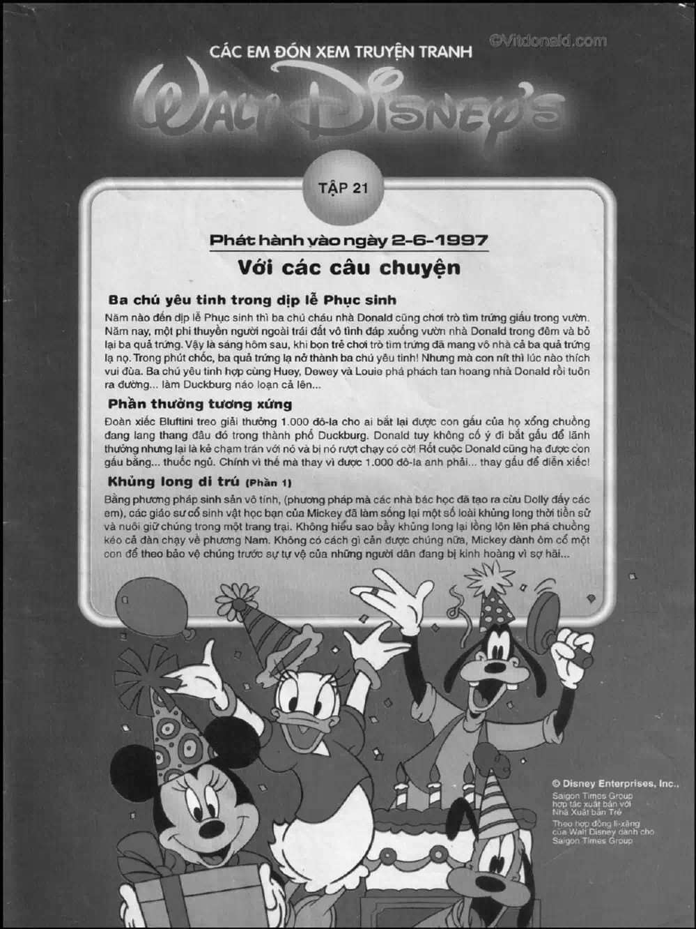 Truyện Tranh Donald Và Bạn Hữu trang 2