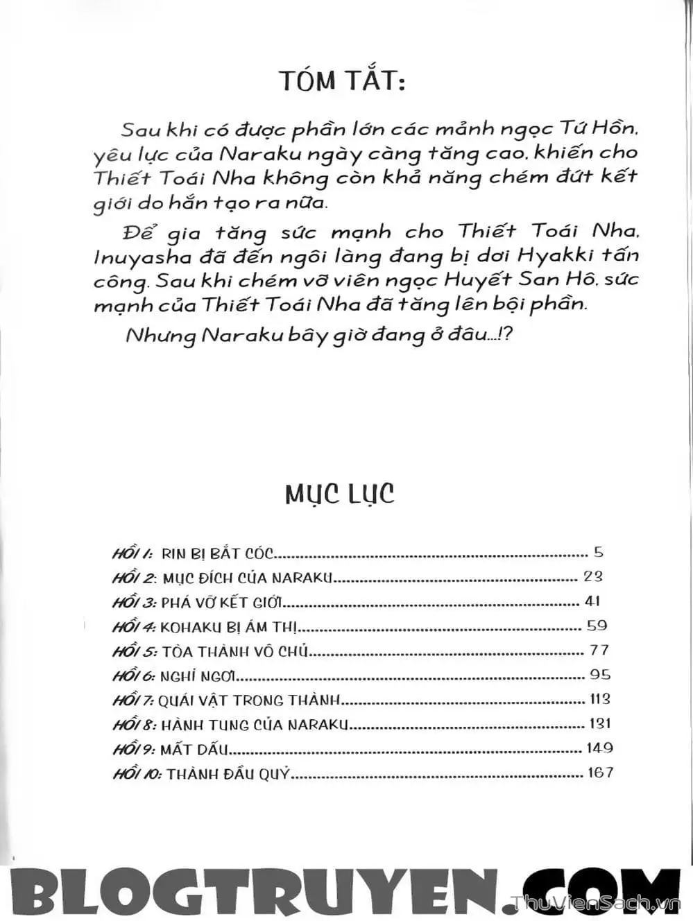 Truyện Tranh Khuyển Dạ Xoa - Inuyasha trang 5