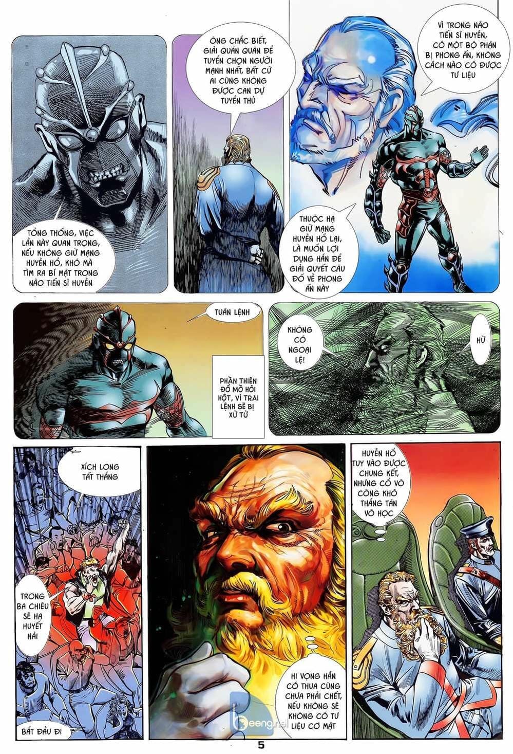 Truyện Tranh Long Hổ 5 Thế trang 8