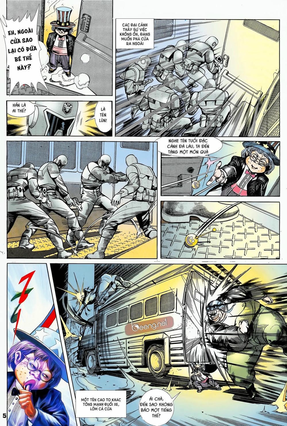 Truyện Tranh Long Hổ 5 Thế trang 8