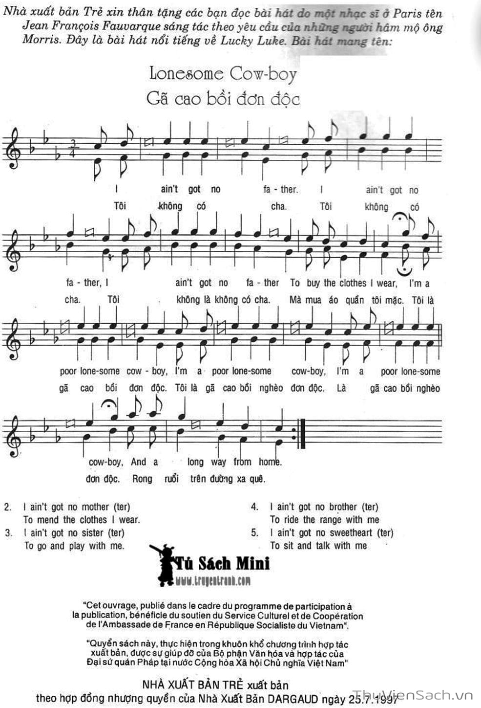 Truyện Tranh Cuộc Phiêu Lưu Kỳ Thú Của Lucky Luke trang 3