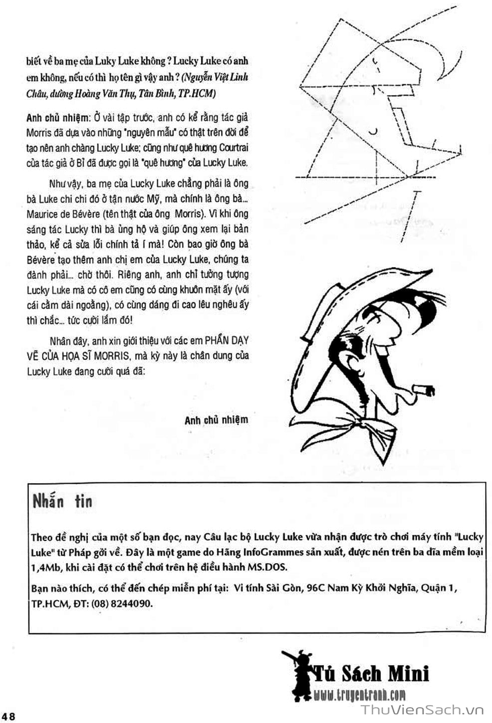 Truyện Tranh Cuộc Phiêu Lưu Kỳ Thú Của Lucky Luke trang 3