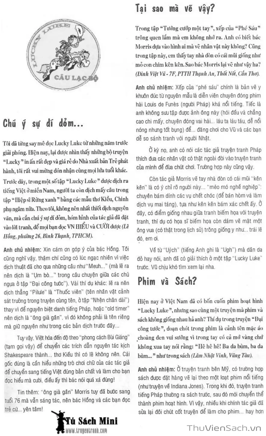 Truyện Tranh Cuộc Phiêu Lưu Kỳ Thú Của Lucky Luke trang 3