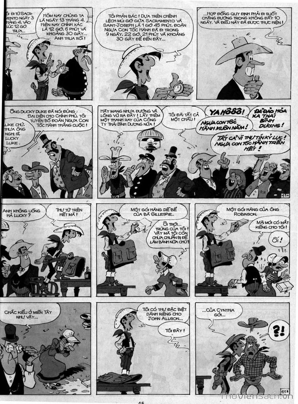 Truyện Tranh Cuộc Phiêu Lưu Kỳ Thú Của Lucky Luke trang 3