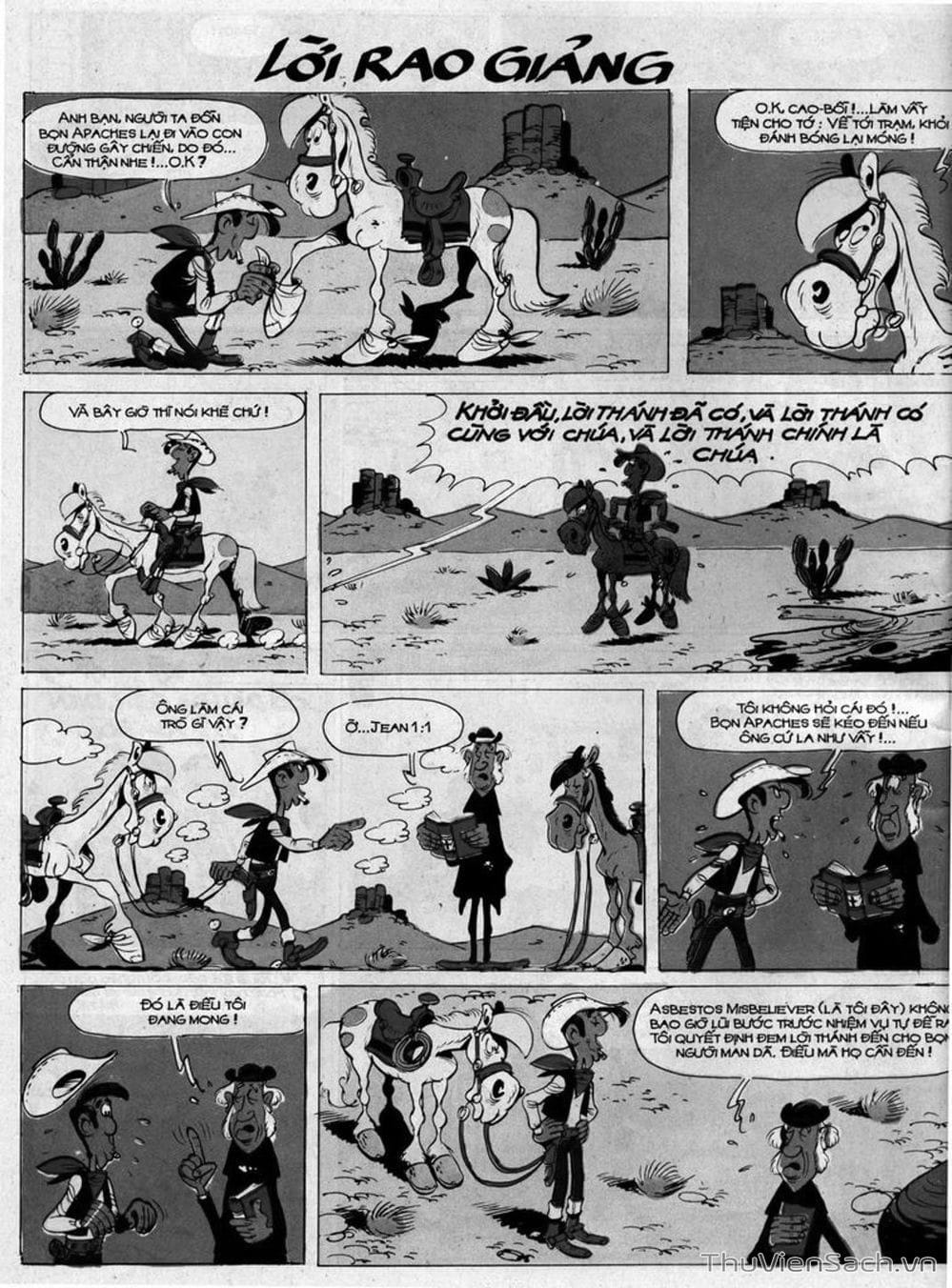 Truyện Tranh Cuộc Phiêu Lưu Kỳ Thú Của Lucky Luke trang 3