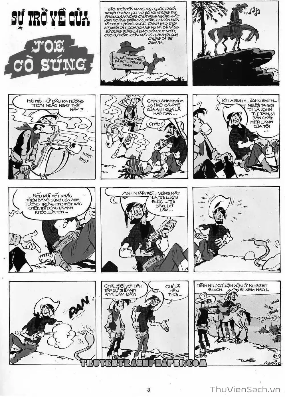 Truyện Tranh Cuộc Phiêu Lưu Kỳ Thú Của Lucky Luke trang 3