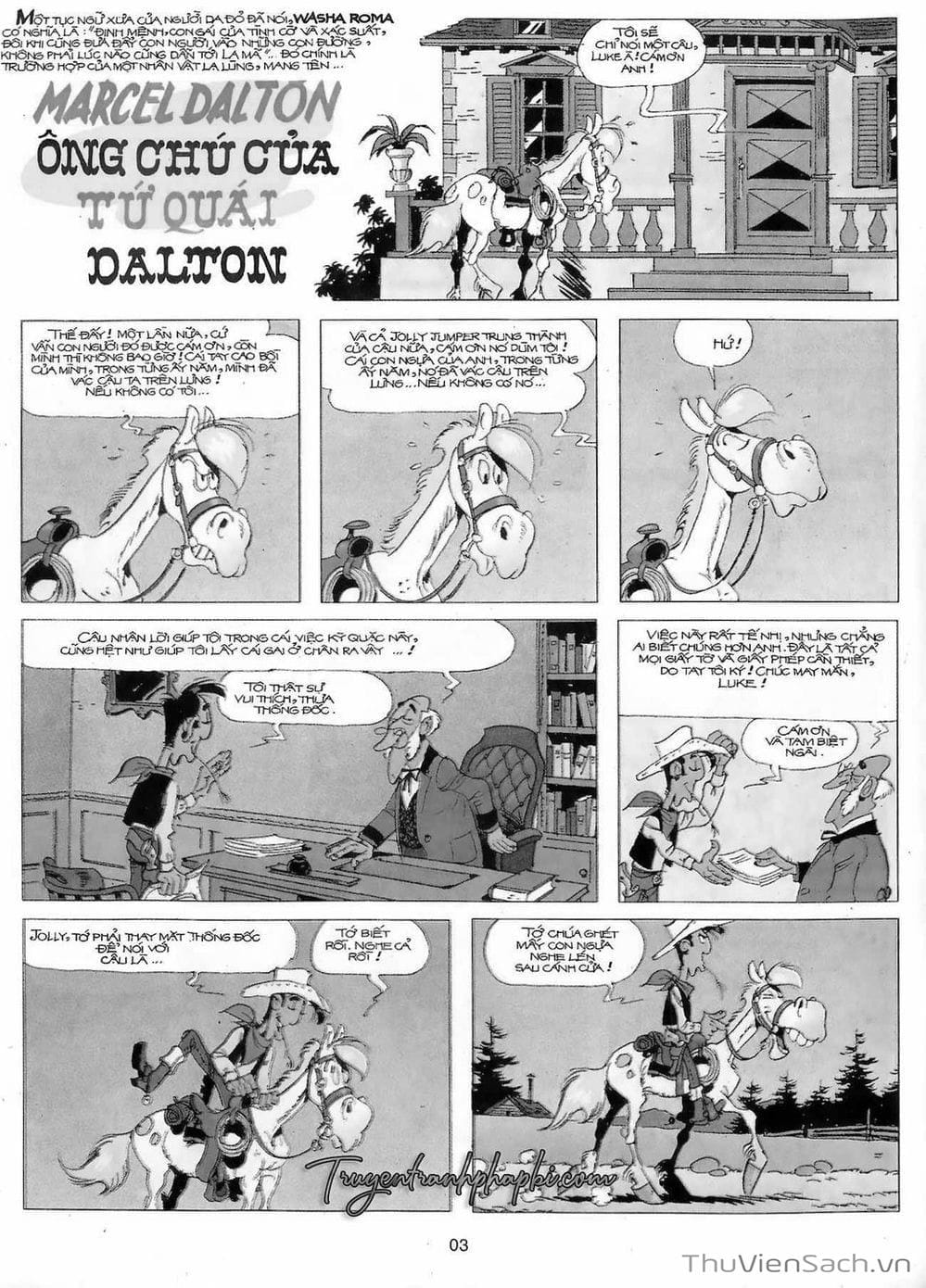 Truyện Tranh Cuộc Phiêu Lưu Kỳ Thú Của Lucky Luke trang 3