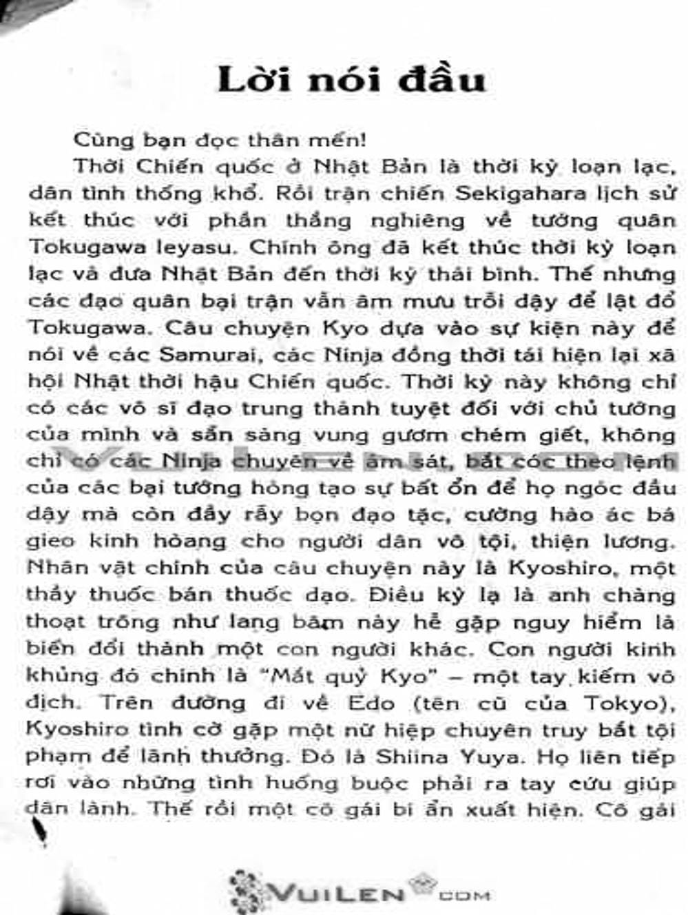 Truyện Tranh Mắt Quỷ Kyo - Samurai Deeper Kyo trang 3