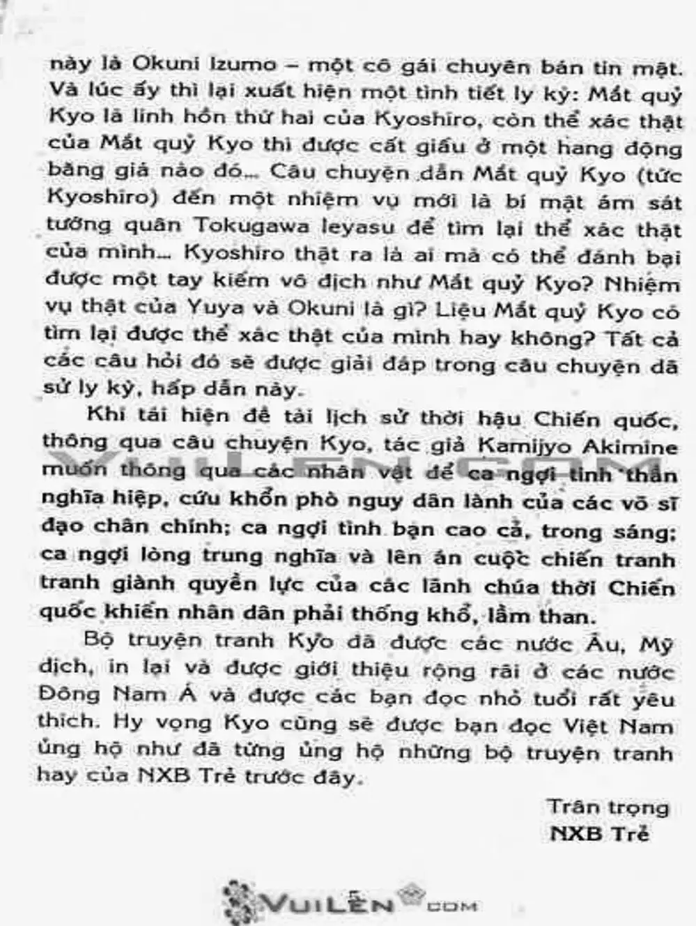 Truyện Tranh Mắt Quỷ Kyo - Samurai Deeper Kyo trang 3