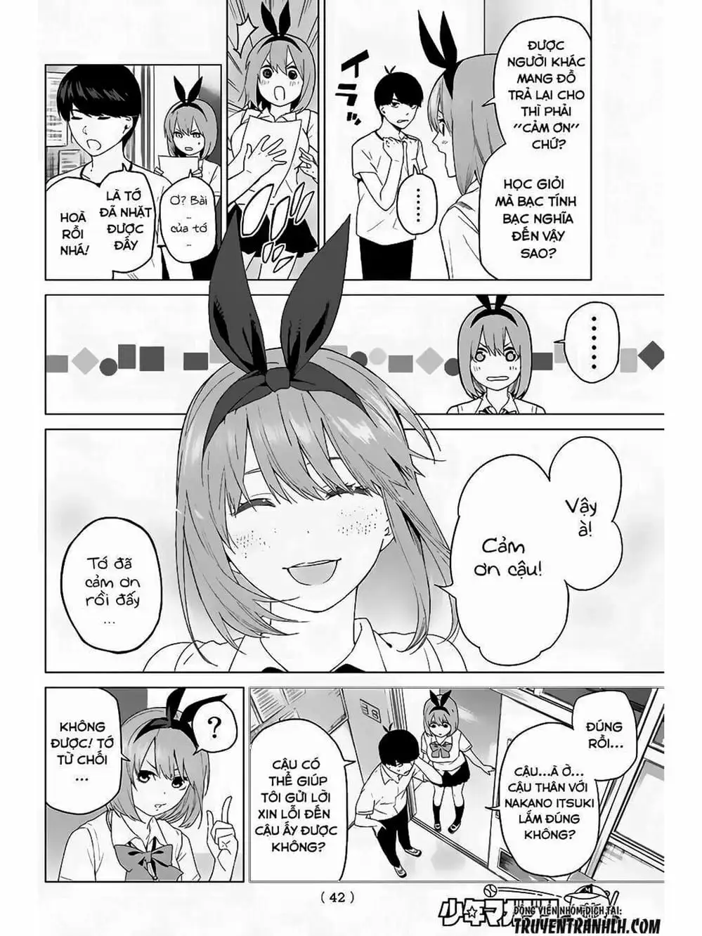 Truyện Tranh Nhà Có 5 Nàng Dâu - Gotoubun No Hanayome trang 6