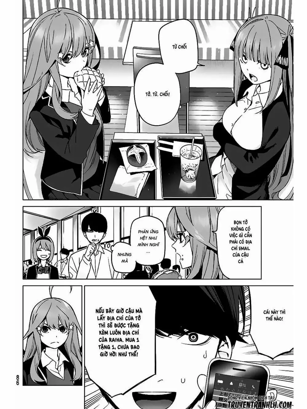 Truyện Tranh Nhà Có 5 Nàng Dâu - Gotoubun No Hanayome trang 6