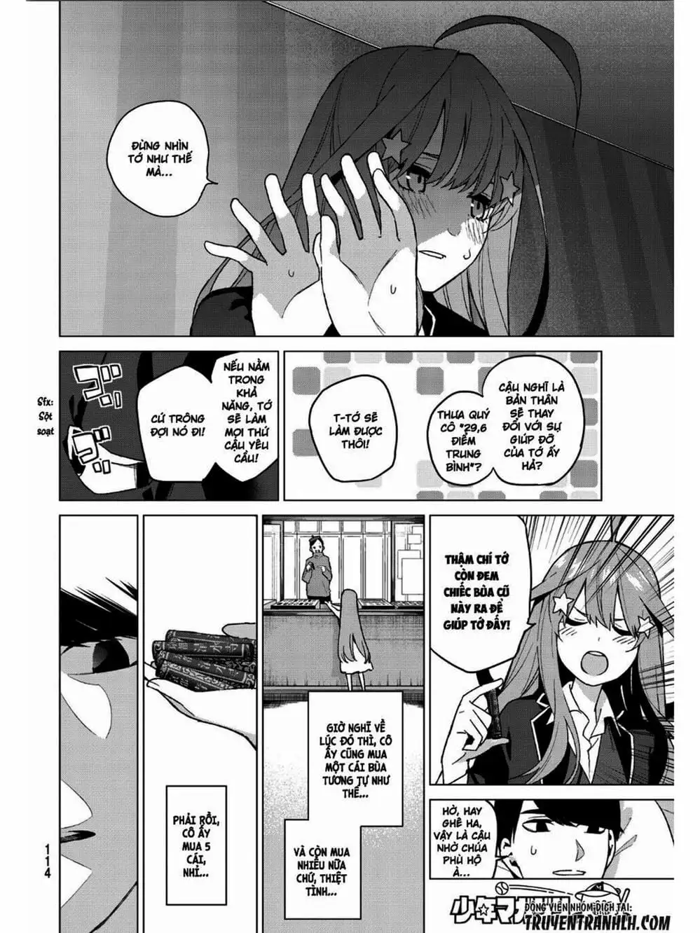 Truyện Tranh Nhà Có 5 Nàng Dâu - Gotoubun No Hanayome trang 6