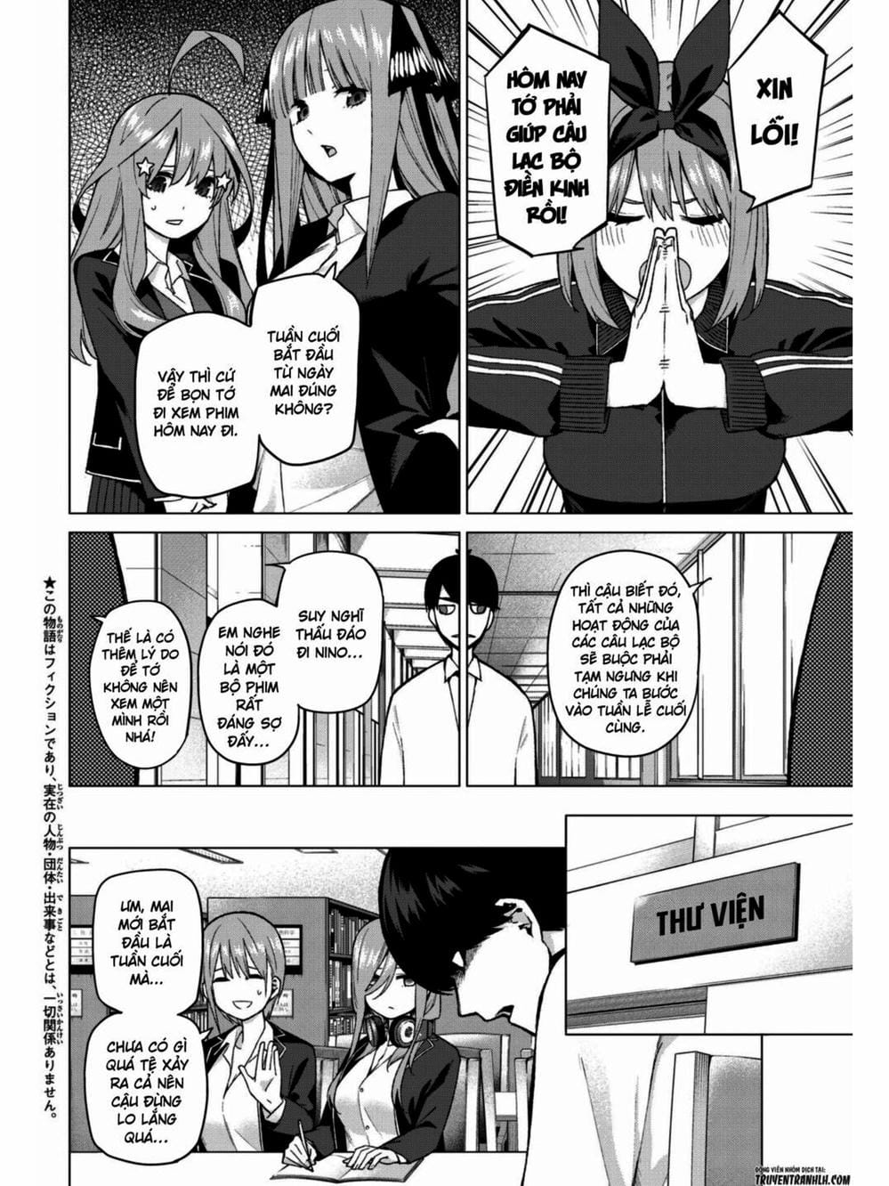 Truyện Tranh Nhà Có 5 Nàng Dâu - Gotoubun No Hanayome trang 6