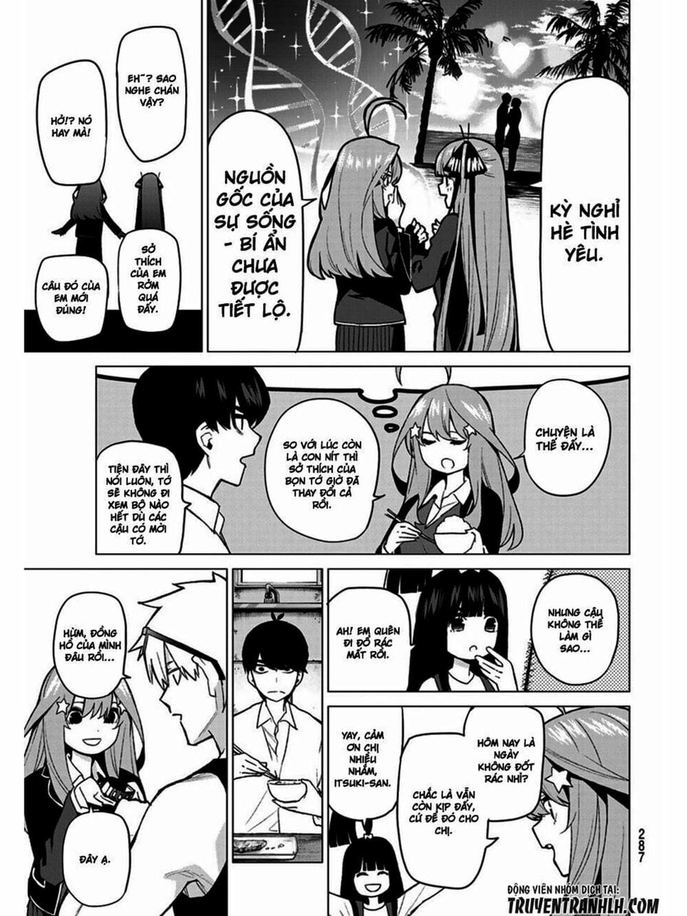 Truyện Tranh Nhà Có 5 Nàng Dâu - Gotoubun No Hanayome trang 6