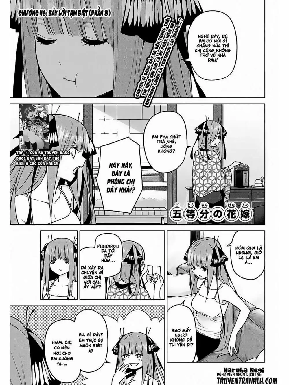 Truyện Tranh Nhà Có 5 Nàng Dâu - Gotoubun No Hanayome trang 6