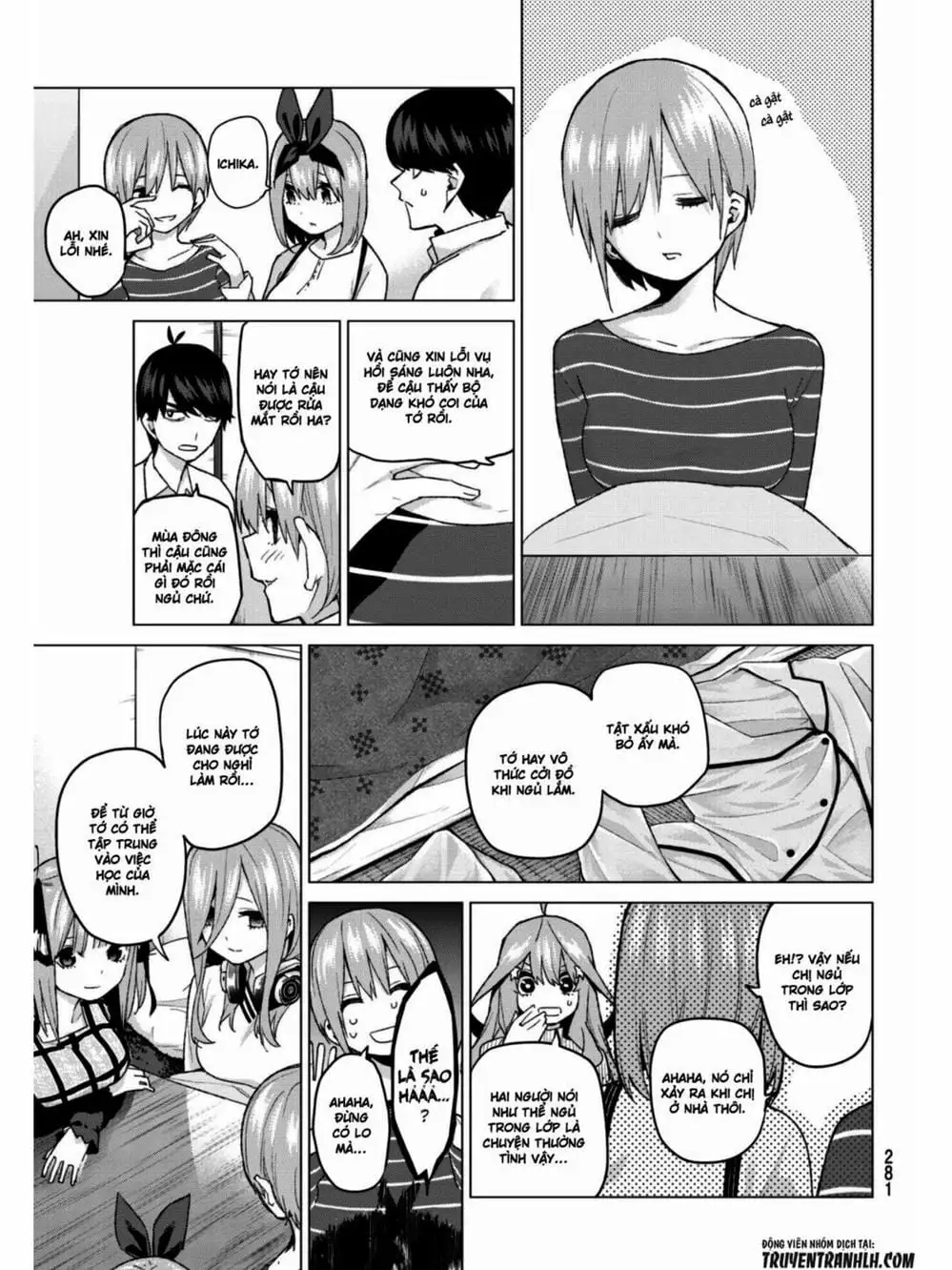 Truyện Tranh Nhà Có 5 Nàng Dâu - Gotoubun No Hanayome trang 6