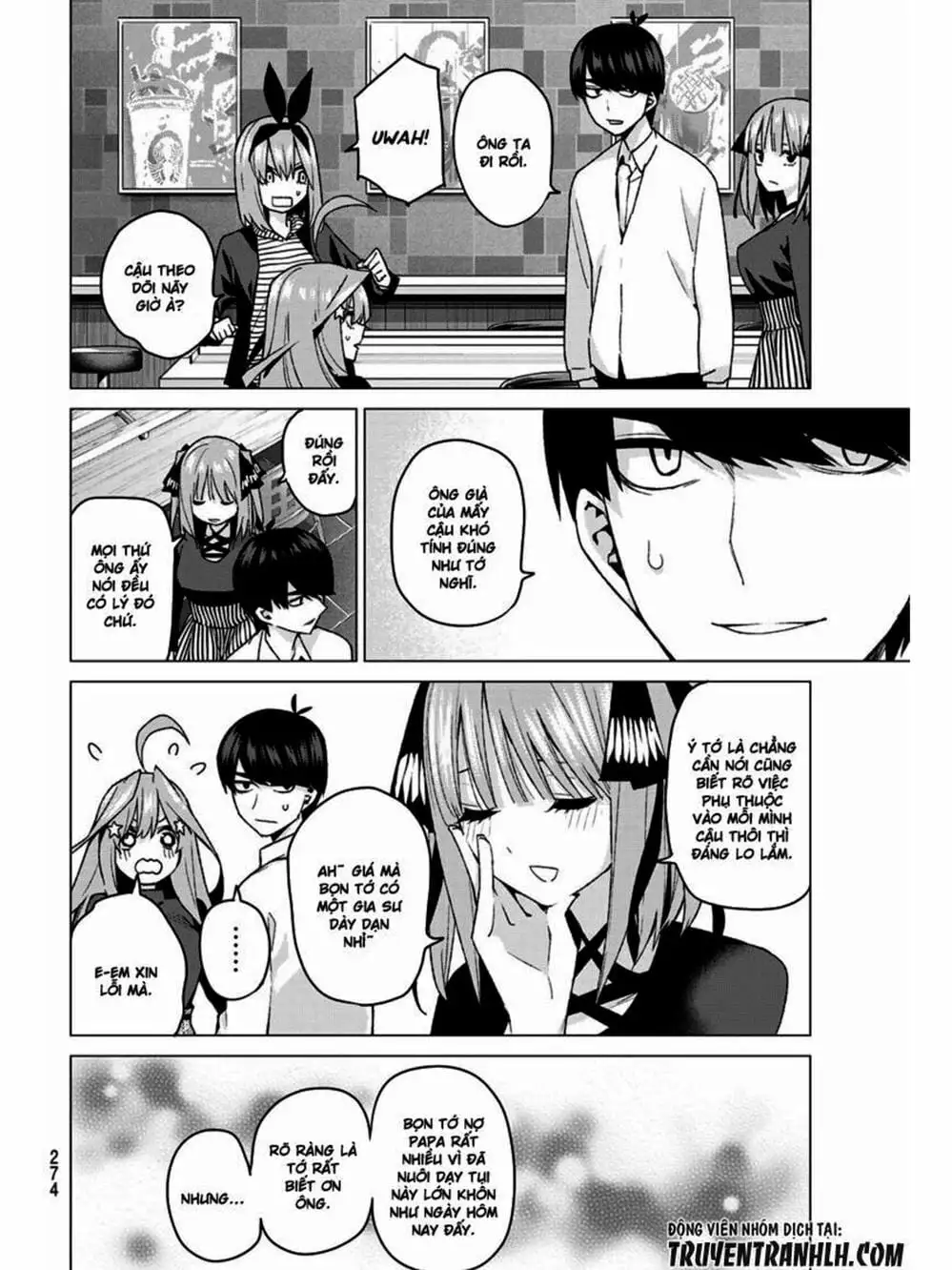 Truyện Tranh Nhà Có 5 Nàng Dâu - Gotoubun No Hanayome trang 6