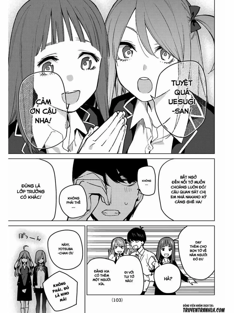 Truyện Tranh Nhà Có 5 Nàng Dâu - Gotoubun No Hanayome trang 6