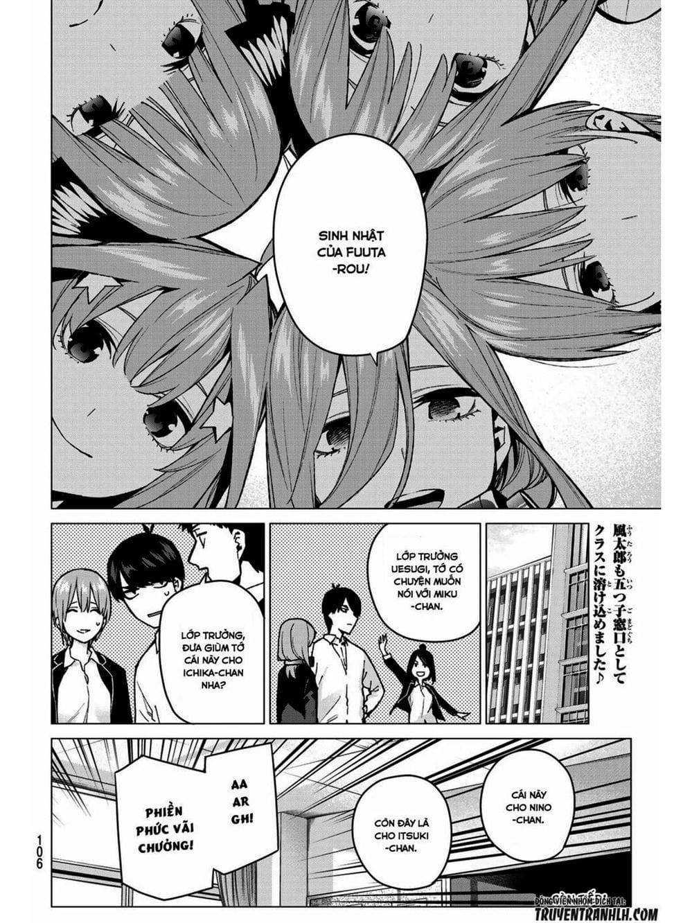 Truyện Tranh Nhà Có 5 Nàng Dâu - Gotoubun No Hanayome trang 6