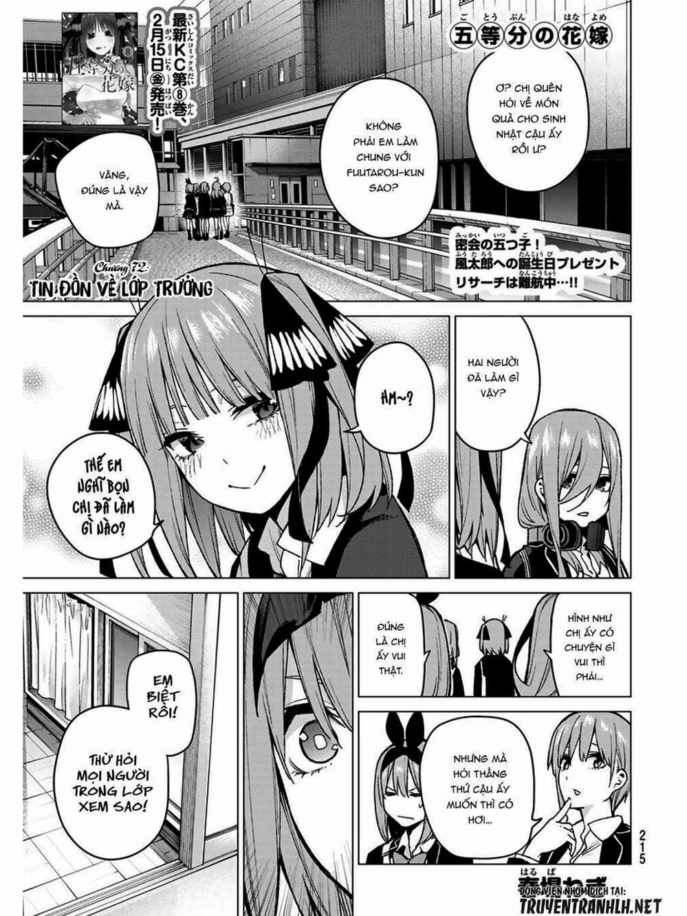 Truyện Tranh Nhà Có 5 Nàng Dâu - Gotoubun No Hanayome trang 6