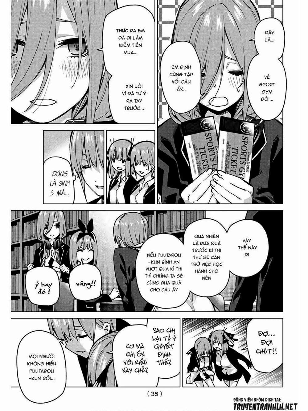 Truyện Tranh Nhà Có 5 Nàng Dâu - Gotoubun No Hanayome trang 6