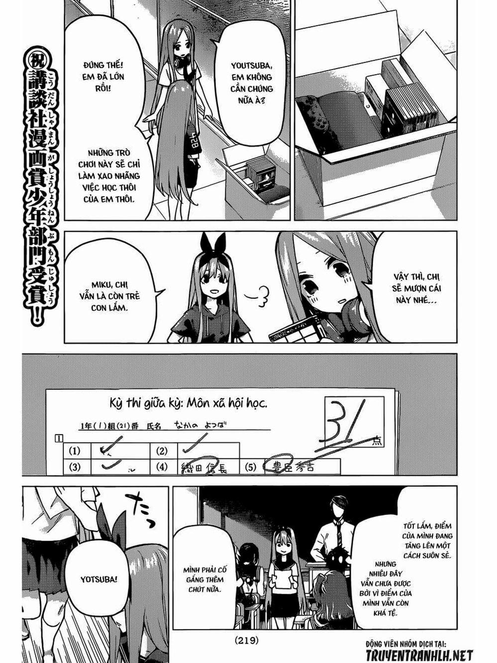 Truyện Tranh Nhà Có 5 Nàng Dâu - Gotoubun No Hanayome trang 6