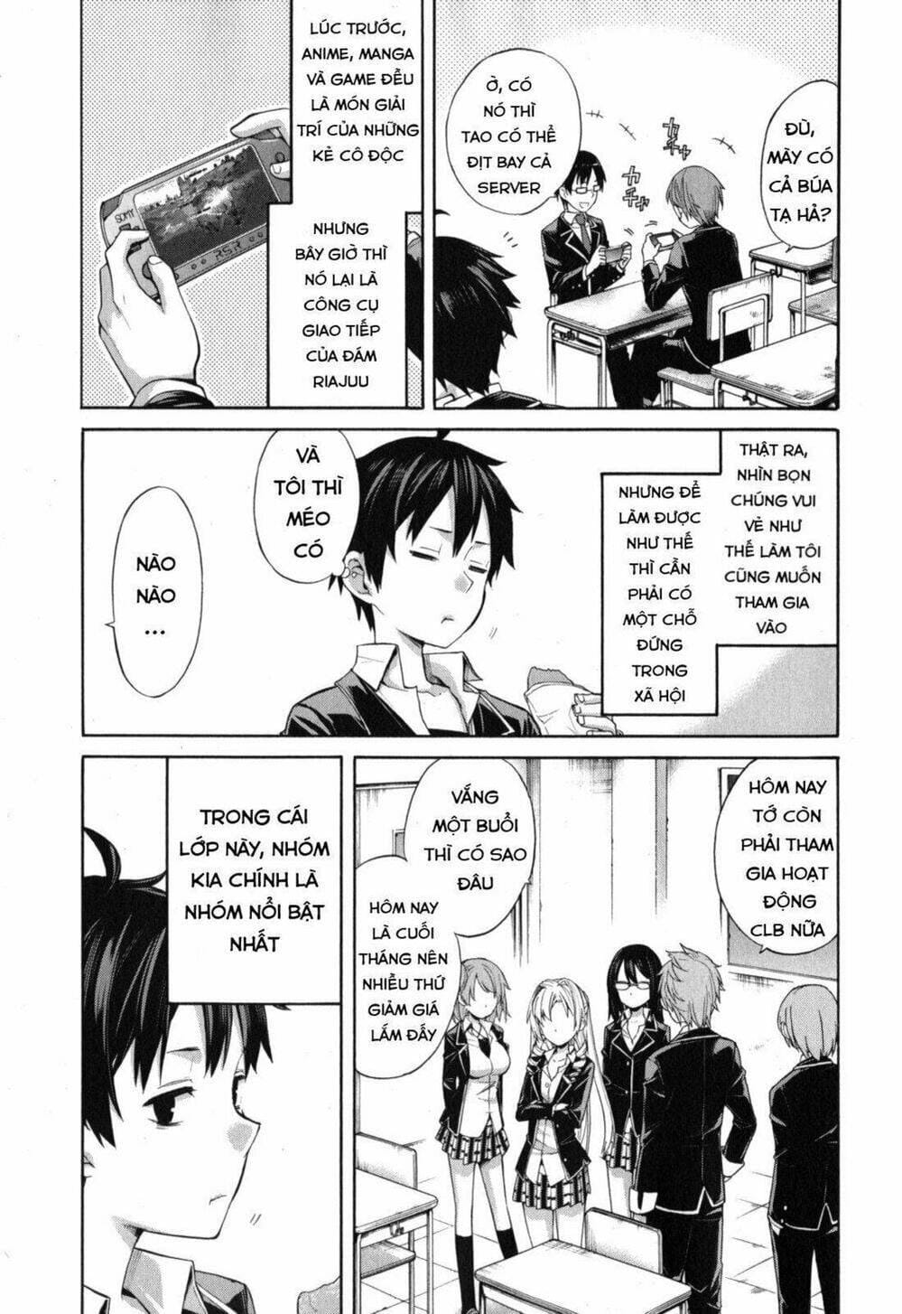 Truyện Tranh Chuyện Tình Thanh Xuân Bi Hài Của Tôi Quả Nhiên Là Sai Lầm - Oregairu trang 6
