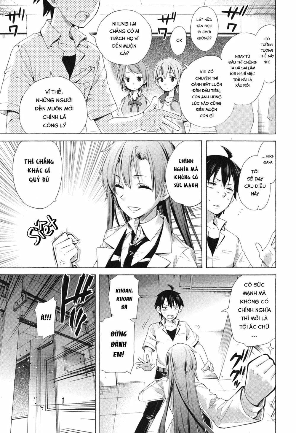 Truyện Tranh Chuyện Tình Thanh Xuân Bi Hài Của Tôi Quả Nhiên Là Sai Lầm - Oregairu trang 6