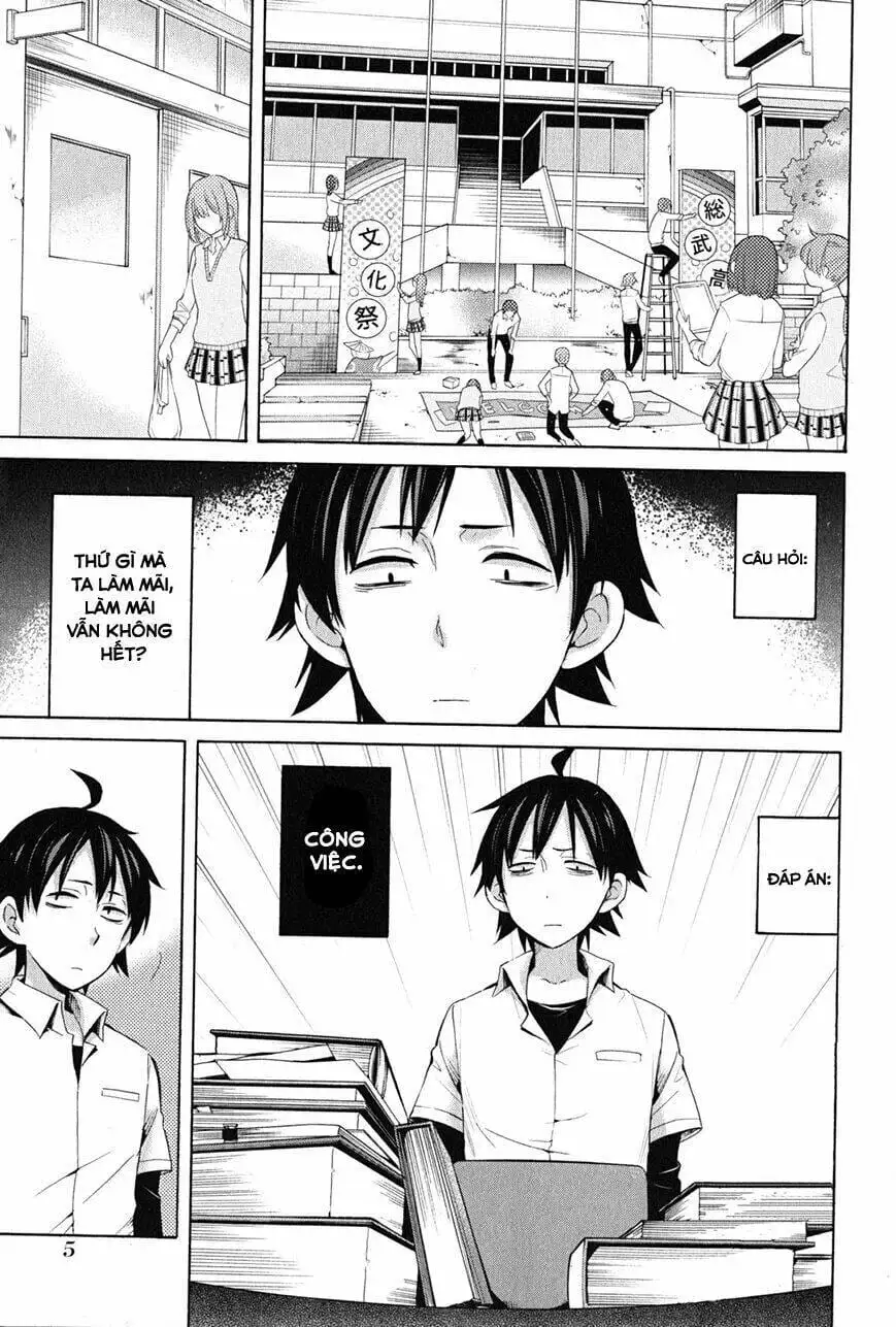 Truyện Tranh Chuyện Tình Thanh Xuân Bi Hài Của Tôi Quả Nhiên Là Sai Lầm - Oregairu trang 6