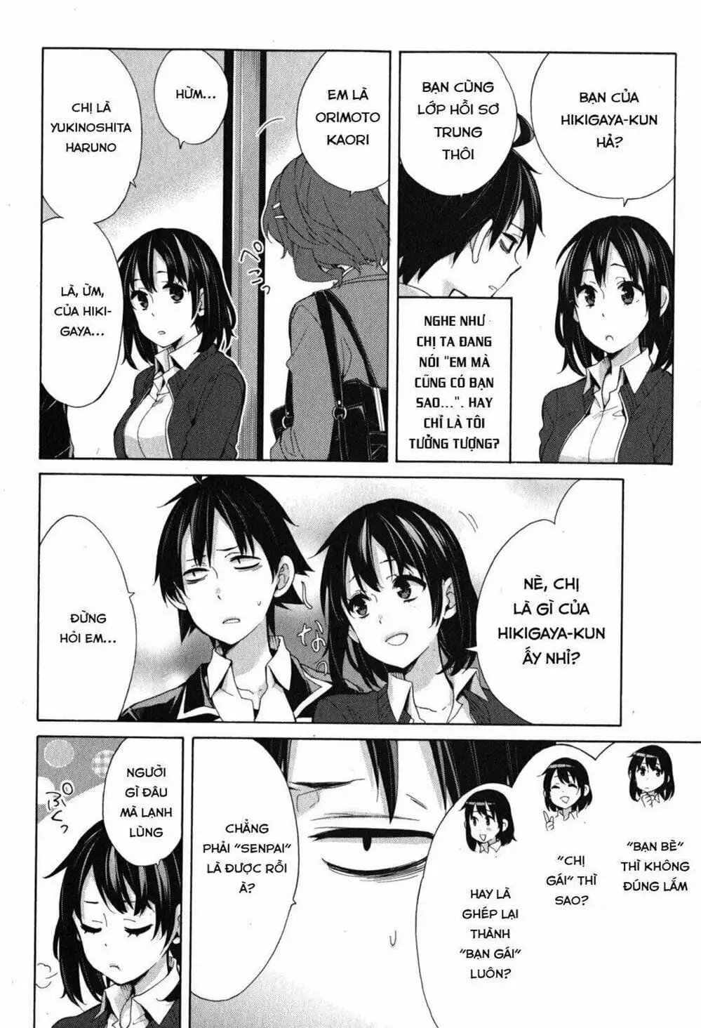 Truyện Tranh Chuyện Tình Thanh Xuân Bi Hài Của Tôi Quả Nhiên Là Sai Lầm - Oregairu trang 6