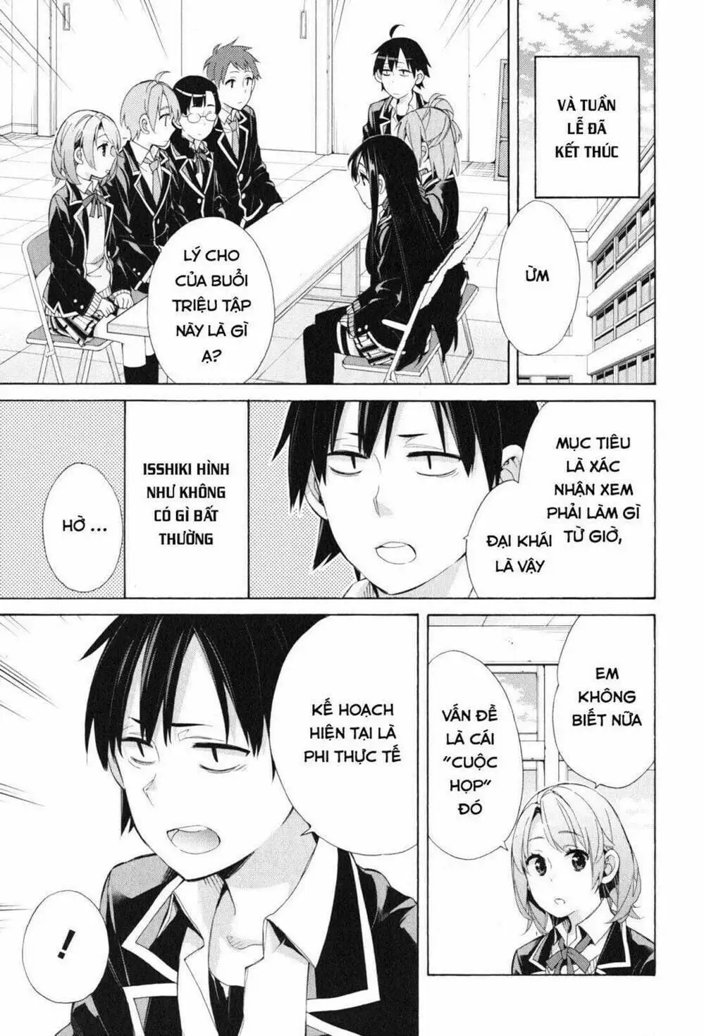 Truyện Tranh Chuyện Tình Thanh Xuân Bi Hài Của Tôi Quả Nhiên Là Sai Lầm - Oregairu trang 6
