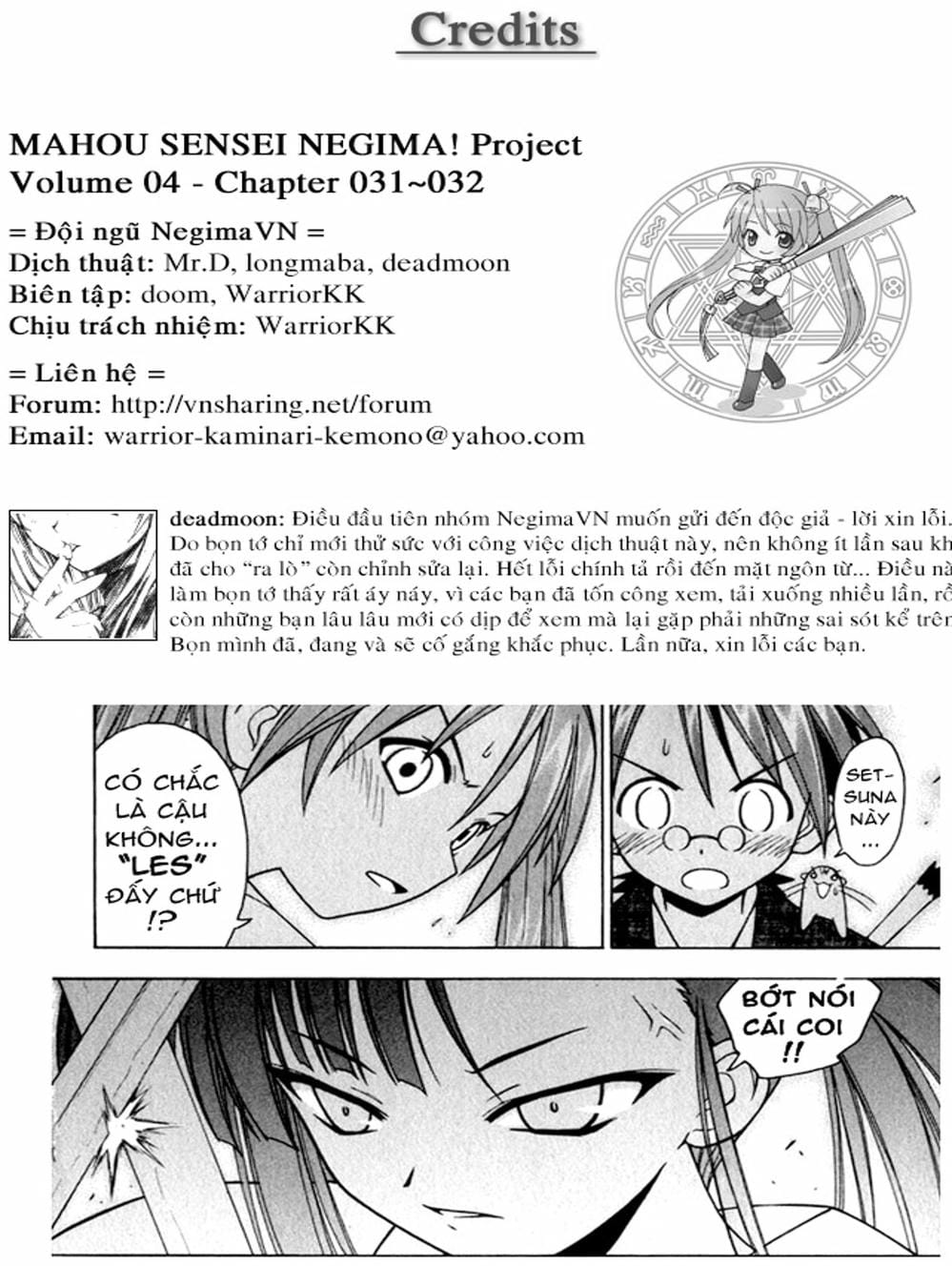 Truyện Tranh Pháp Sư Tí Hon Negima - Mahou Sensei Negima! trang 10