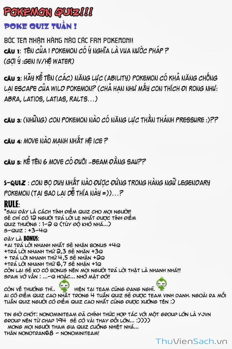 Truyện Tranh Thú Cưng Đặc Biệt - Pokemon Special trang 5