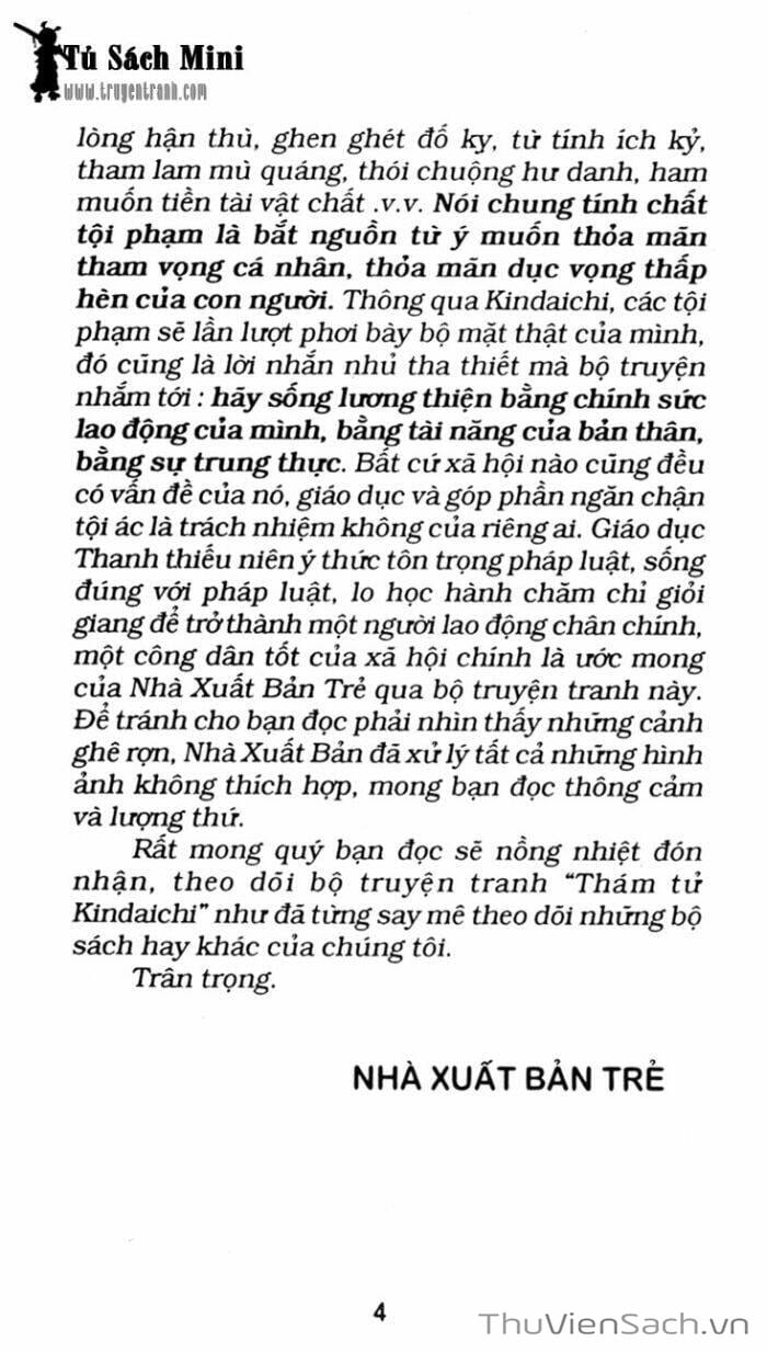 Truyện Tranh Thám Tử Kindaichi trang 4