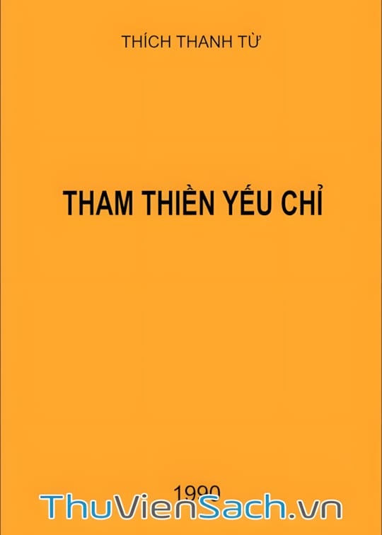 Ảnh bìa sách Tham Thiền Yếu Chỉ